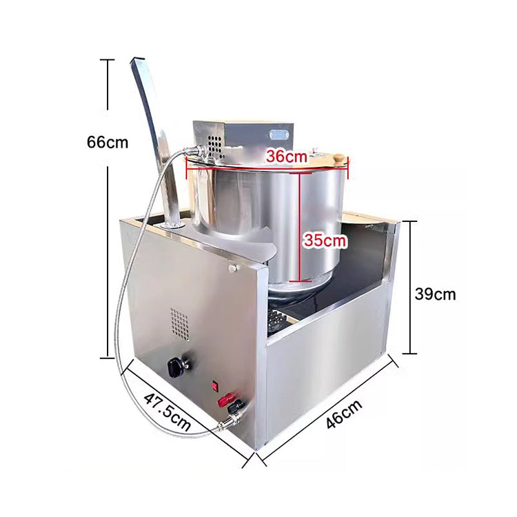 Machine à pop-corn commerciale entièrement automatique à gaz