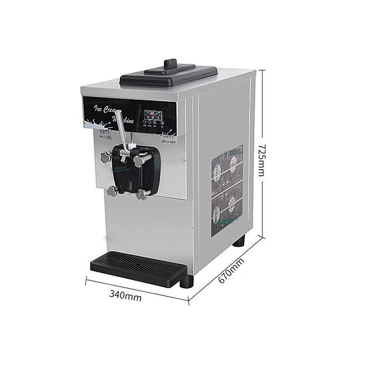 Máquina comercial vertical de cono de helado totalmente automática de tres colores