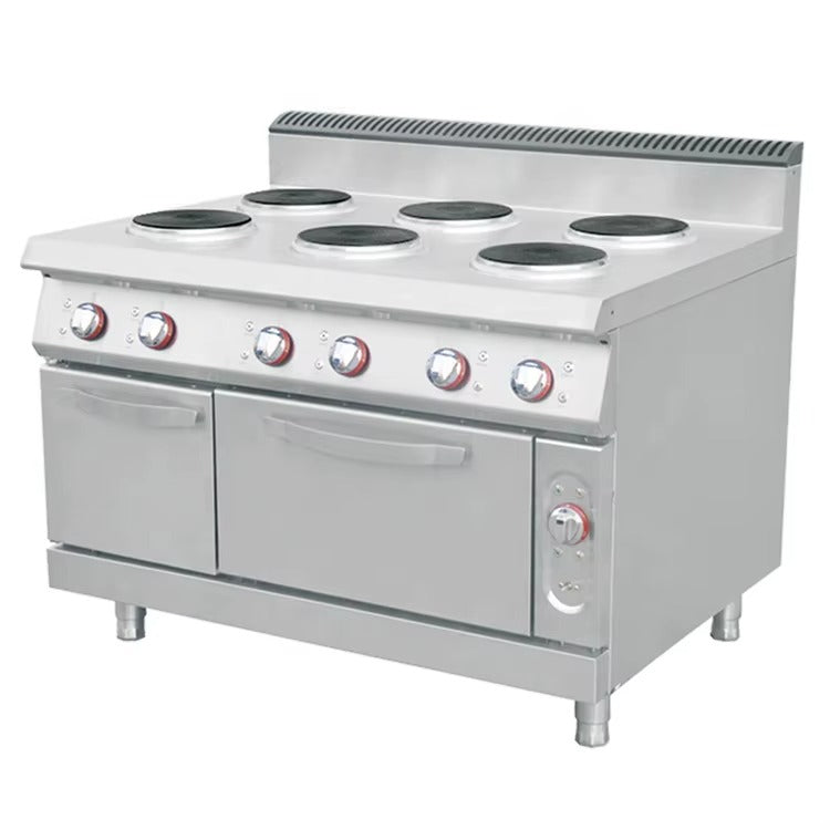 Electric Range 6-Burner with Oven & locker  1200*900 *(850+120)mm  XKE-DBJ-900-6Y