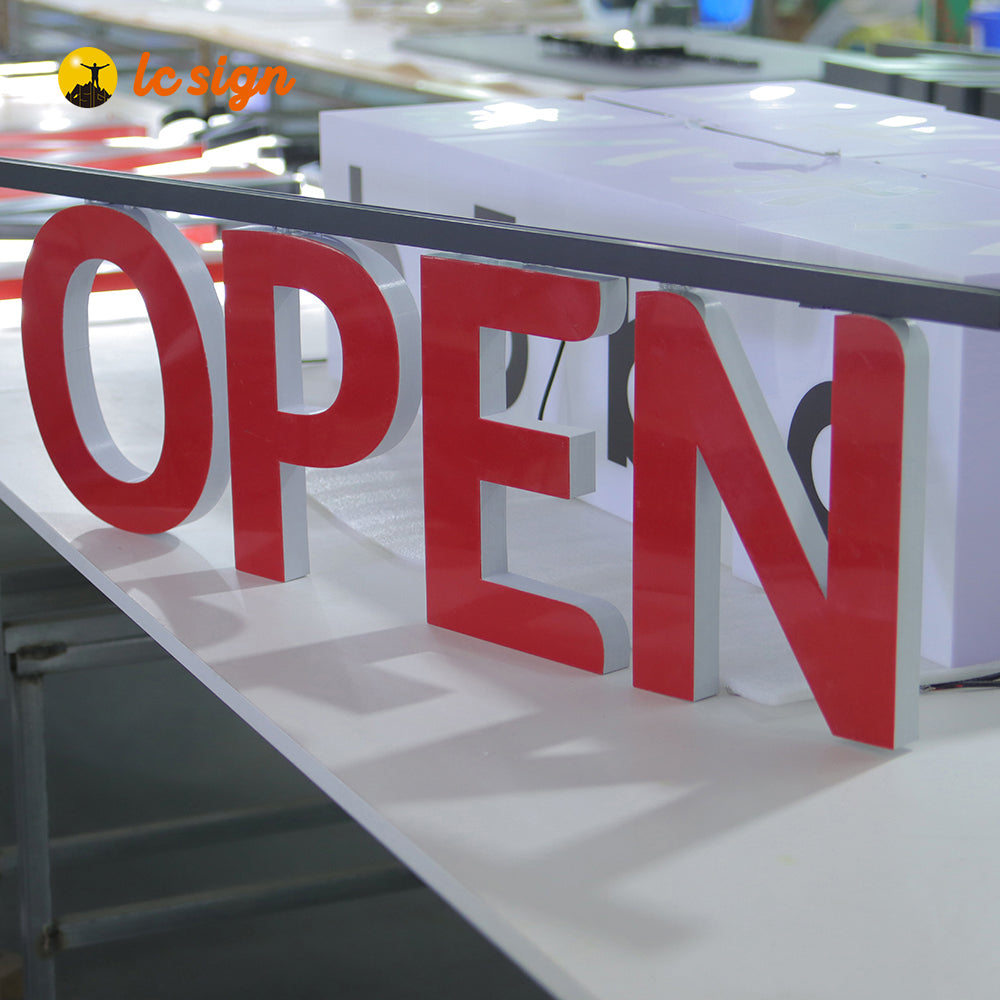 3D Signs Billboard (LED Track Channel Letters Sign with Easy and Quick Installation (Letters & Numbers Available)