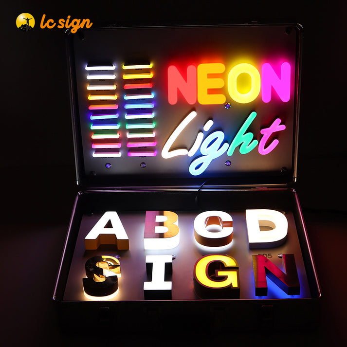 3D Signs Billboard (Sample Kit of Illuminated LED Signs and Neon Signs)