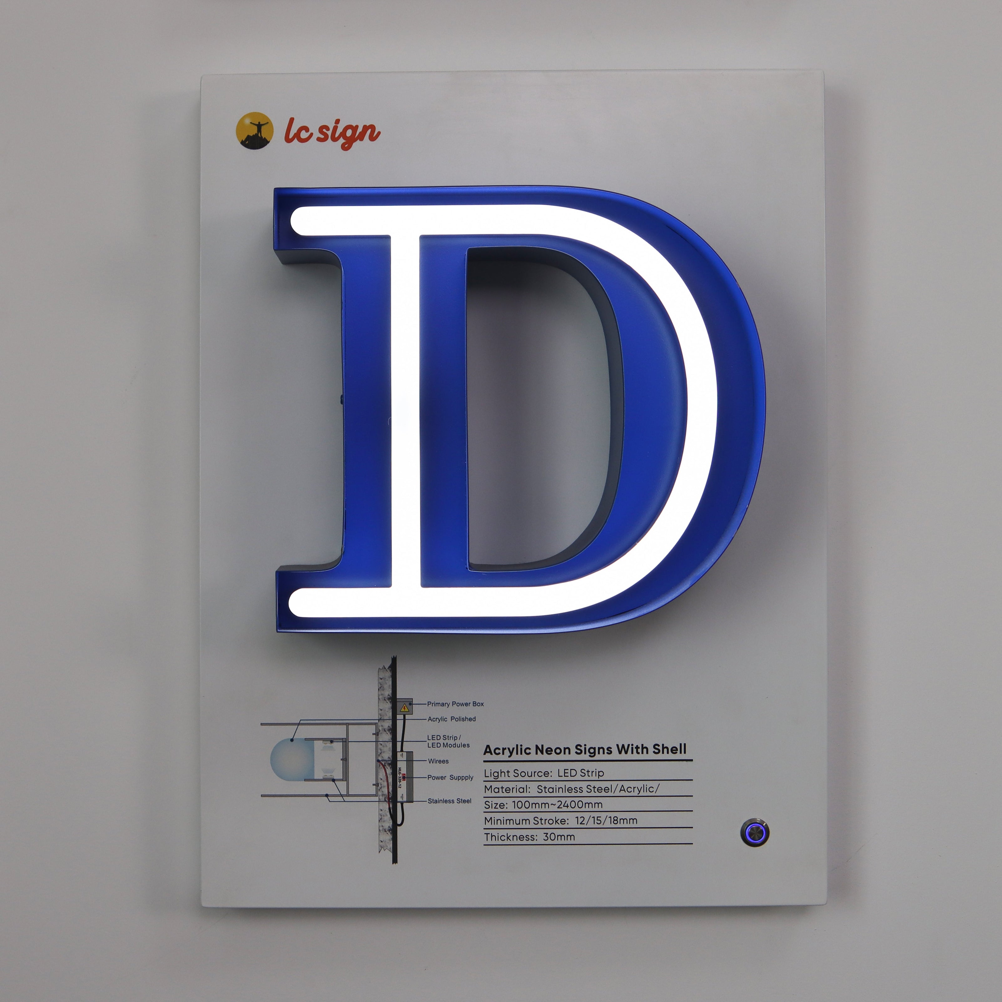 3D Signs Billboard (Full Set of Advertising Signage Samples High Quality Illuminated Letter Signs for Your Showroom In Stock)