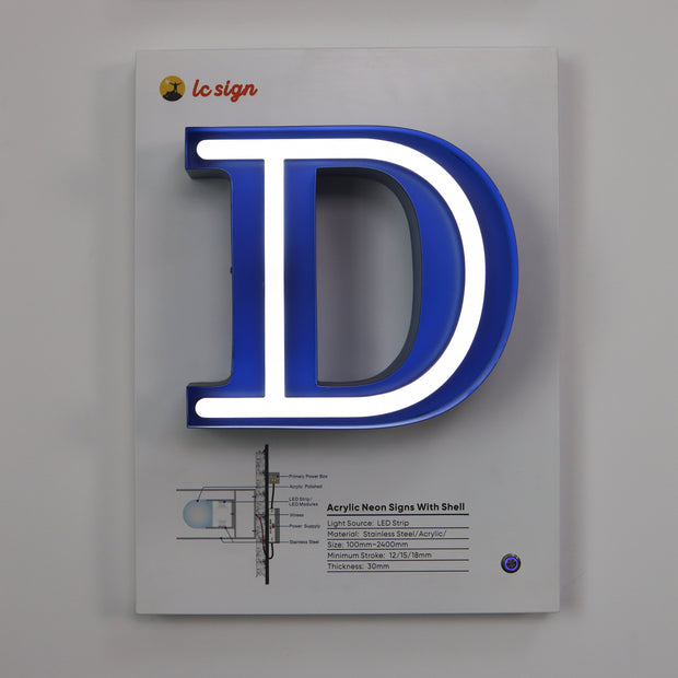 3D Signs Billboard (Full Set of Advertising Signage Samples High Quality Illuminated Letter Signs for Your Showroom In Stock)