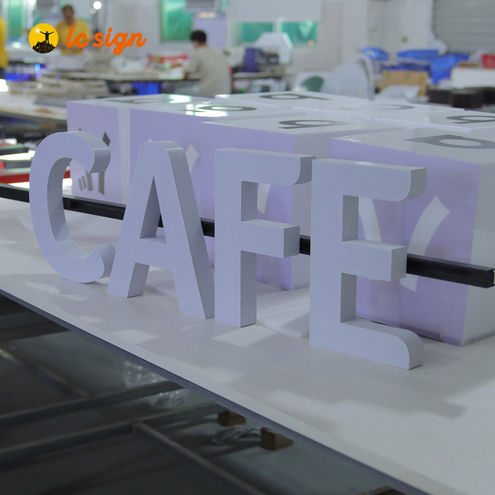 3D Signs Billboard (LED Track Channel Letters Sign with Easy and Quick Installation (Letters & Numbers Available)