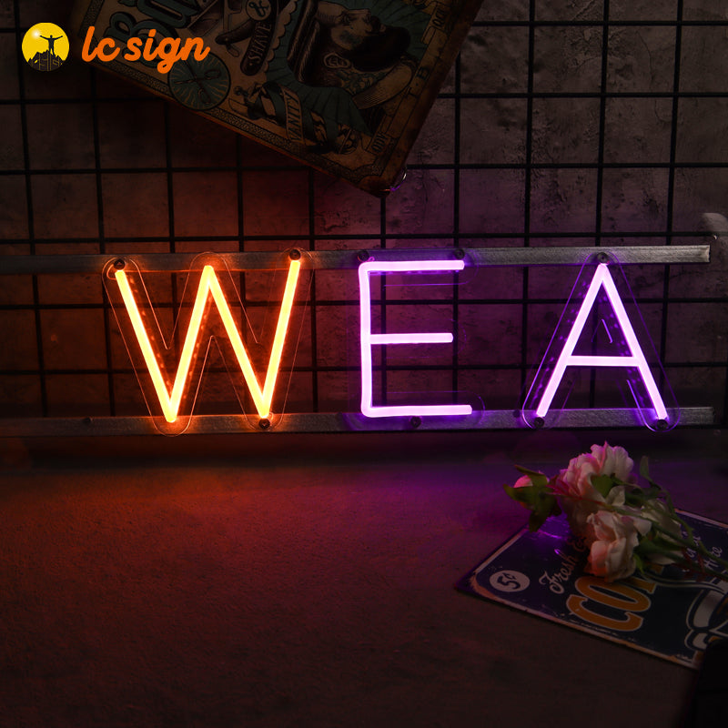Enseignes au néon (lettres magnétiques au néon avec installation facile et rapide (lettres et chiffres disponibles))