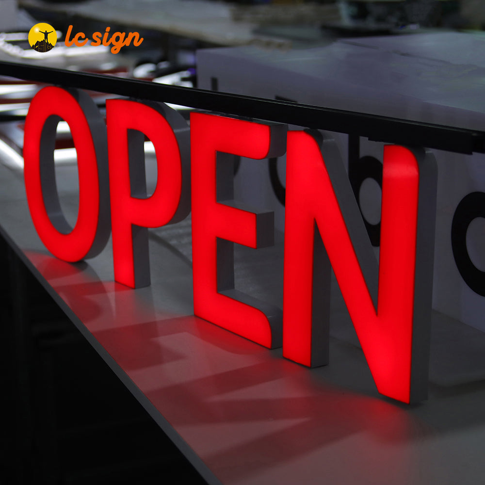 3D Signs Billboard (LED Track Channel Letters Sign with Easy and Quick Installation (Letters & Numbers Available)