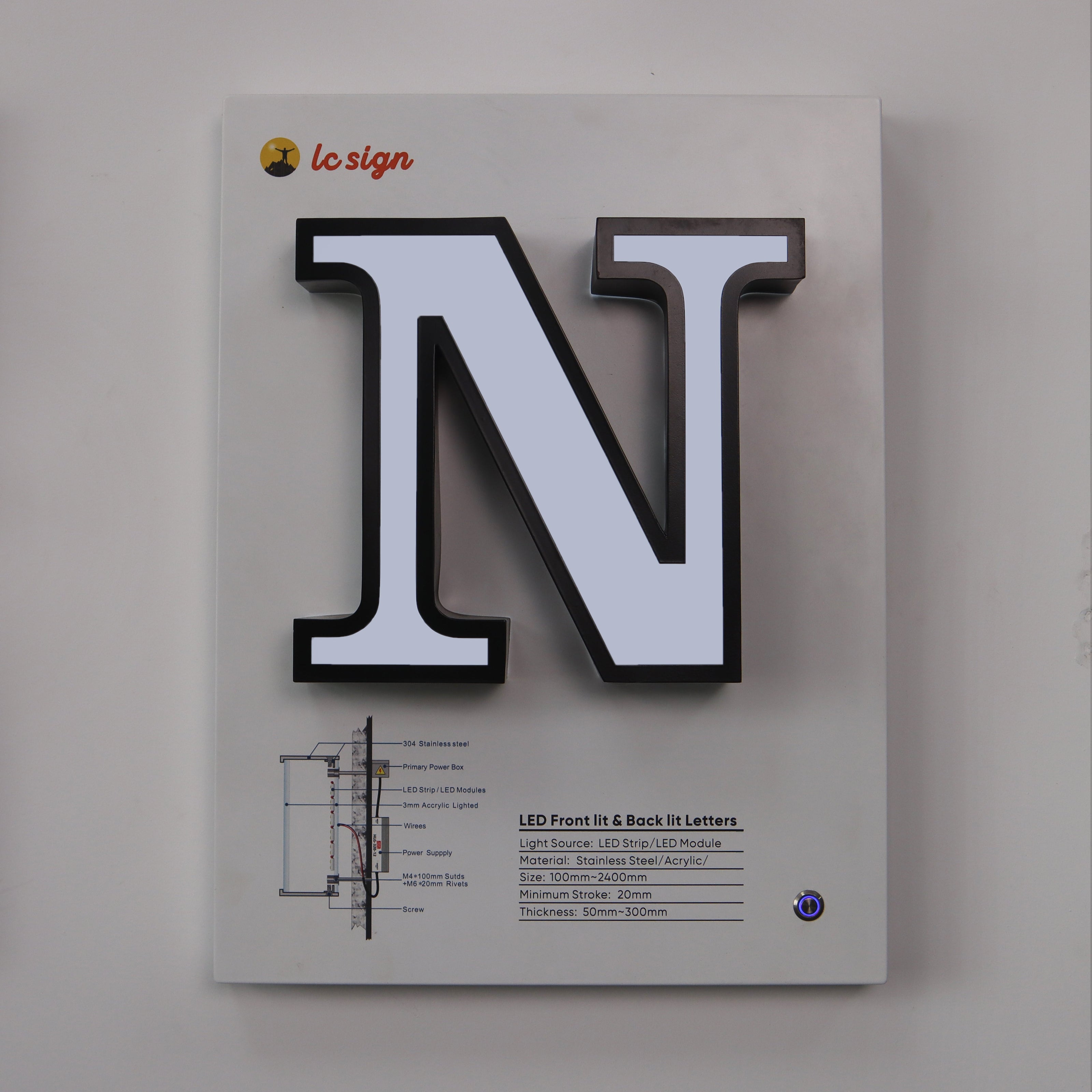 3D Signs Billboard (Full Set of Advertising Signage Samples High Quality Illuminated Letter Signs for Your Showroom In Stock)