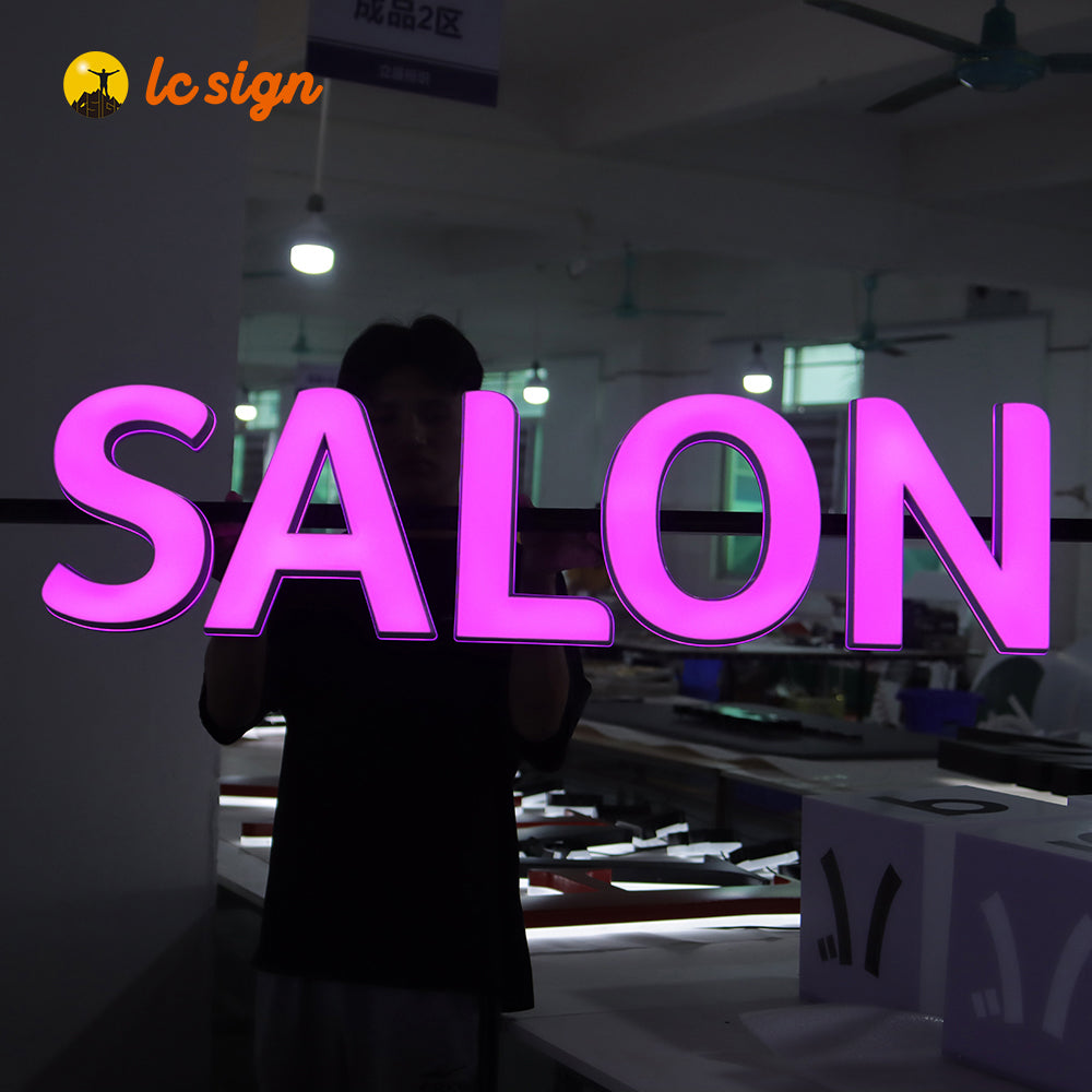 3D Signs Billboard (LED Track Channel Letters Sign with Easy and Quick Installation (Letters & Numbers Available)