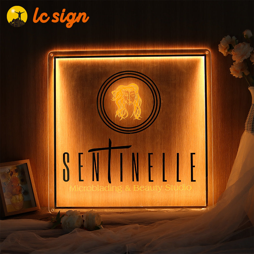 3D Signs Billboard Custom Your Design Acrylic Backlit Sign (Round / Square / Special Shape Available)