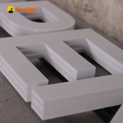 Panneau d'affichage 3D à LED en couleur avec lettres et chiffres (lettres et chiffres disponibles)