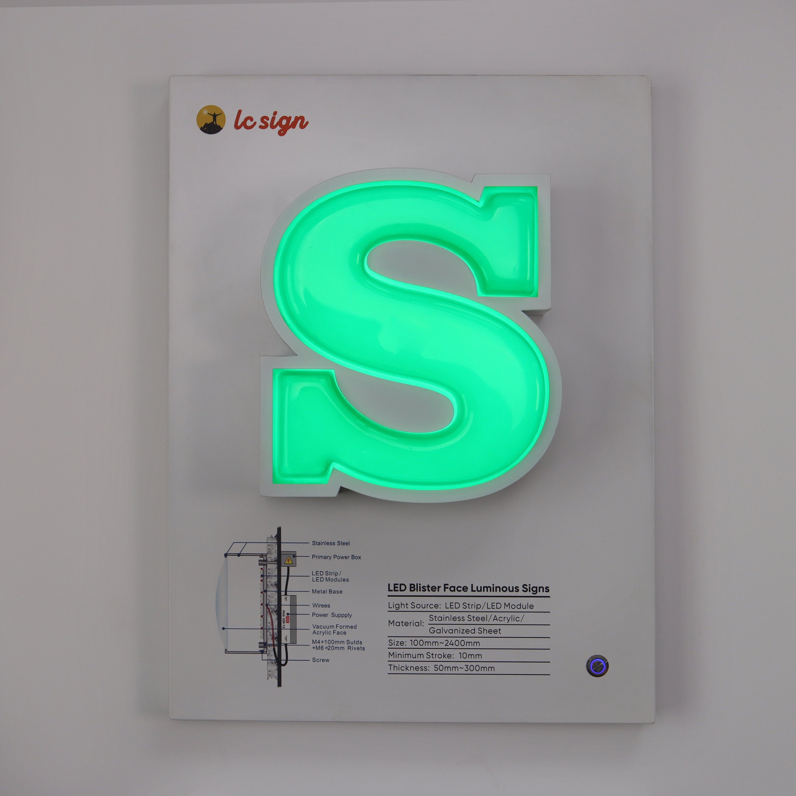 3D Signs Billboard (Full Set of Advertising Signage Samples High Quality Illuminated Letter Signs for Your Showroom In Stock)