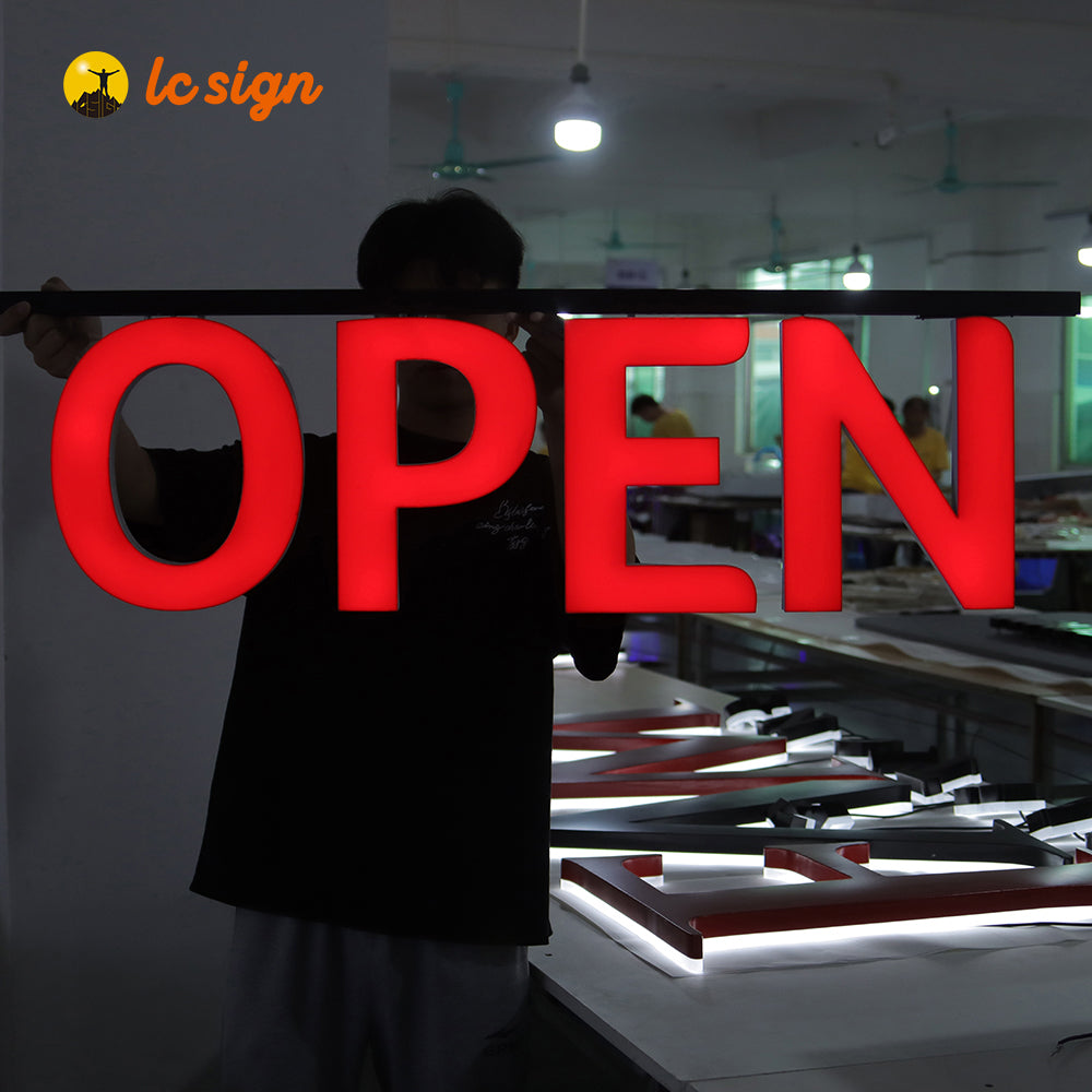 3D Signs Billboard (LED Track Channel Letters Sign with Easy and Quick Installation (Letters & Numbers Available)