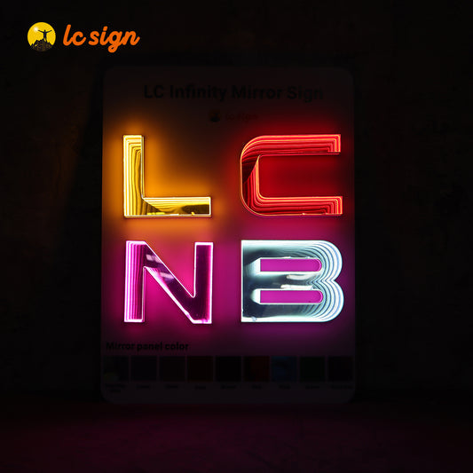 3D Signs Billboard nfinity Mirror LED Track Channel Letters (Letters & Numbers Available)