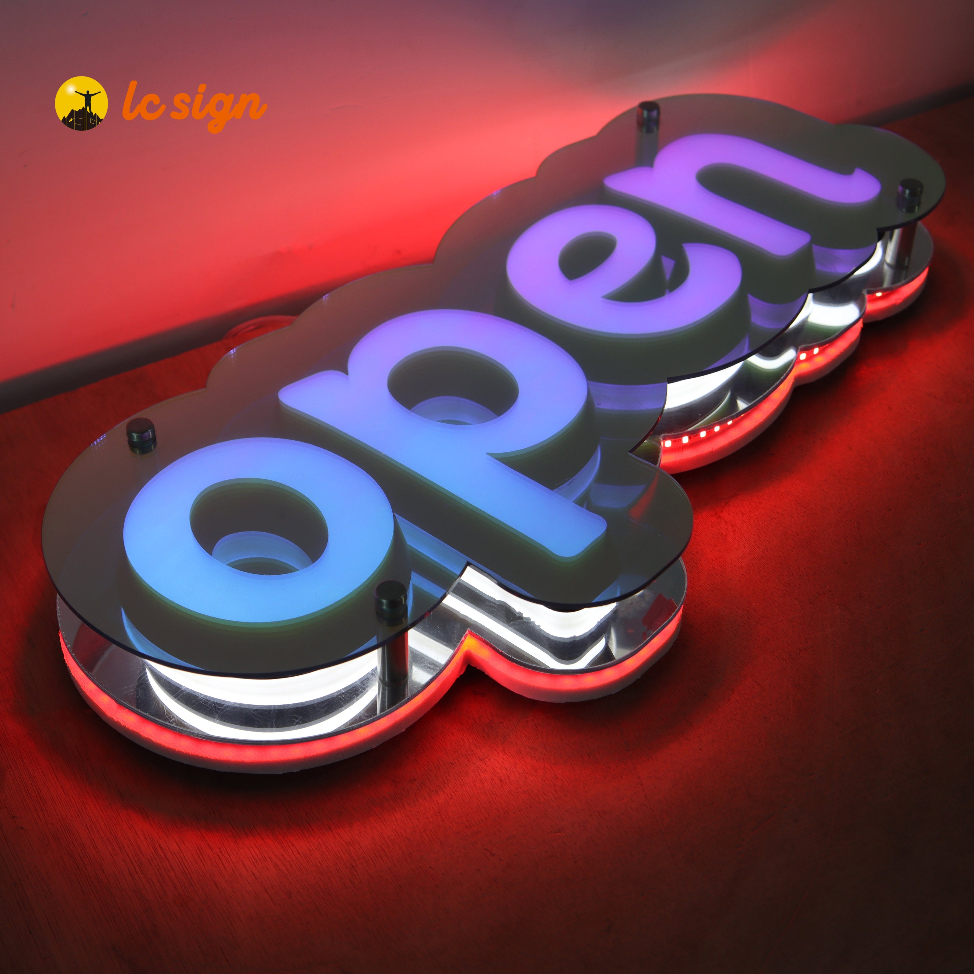 3D Signs Billboard Full Color Style LED Track Channel Letters Sign with Easy and Quick Installation (Letters & Numbers Available)