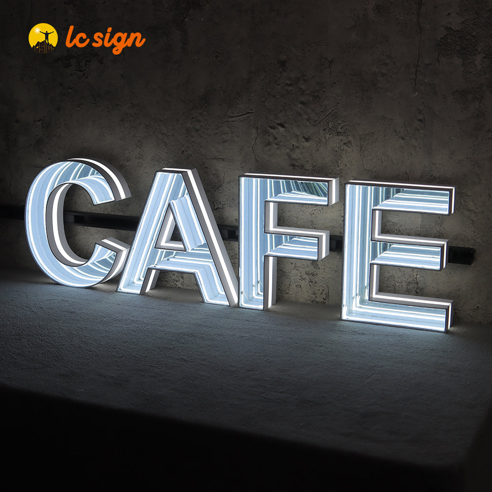 3D Signs Billboard nfinity Mirror LED Track Channel Letters (Letters & Numbers Available)