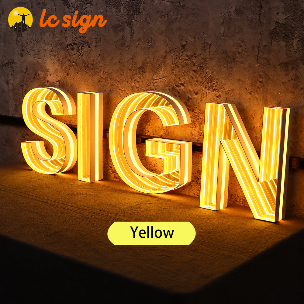 3D Signs Billboard nfinity Mirror LED Track Channel Letters (Letters & Numbers Available)