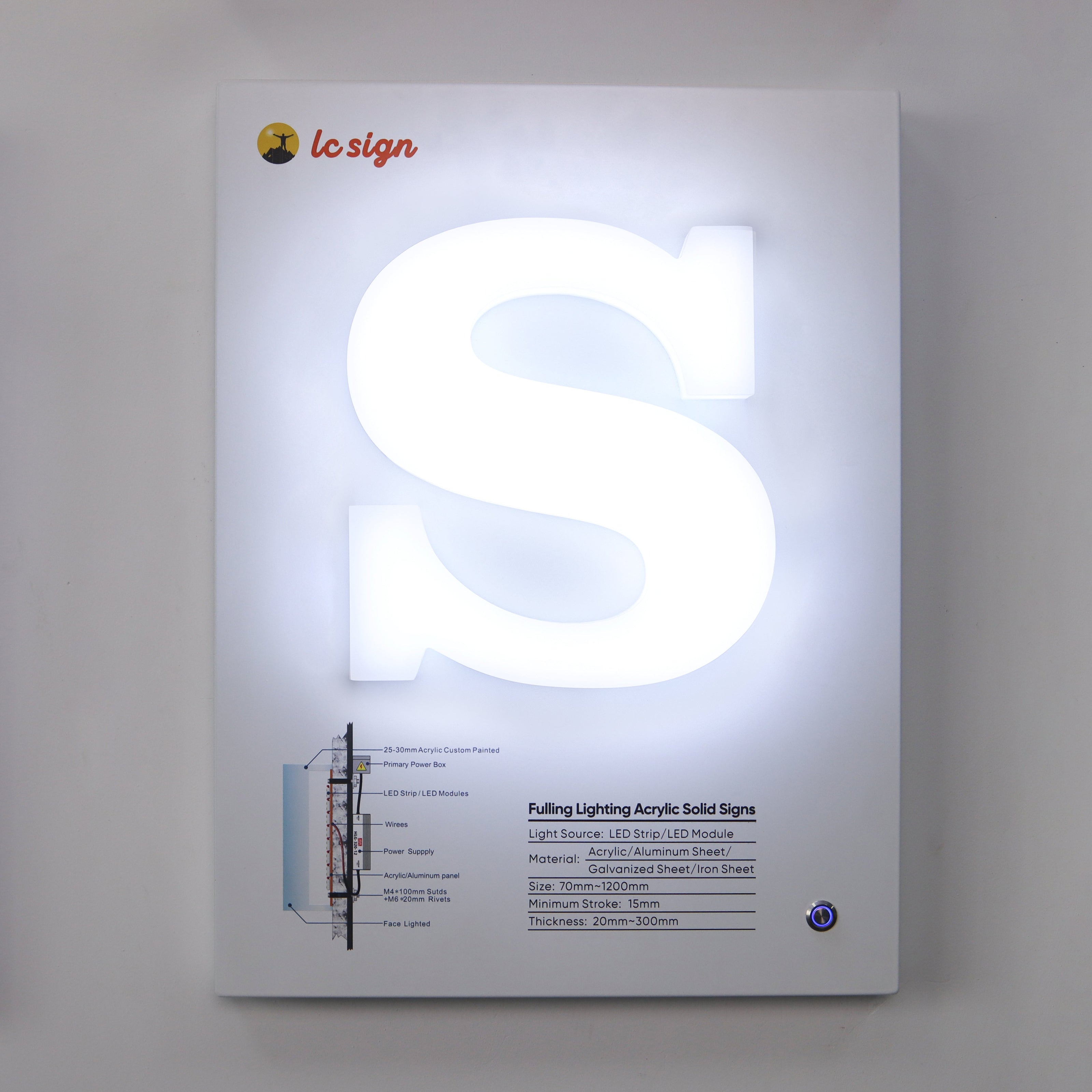 3D Signs Billboard (Full Set of Advertising Signage Samples High Quality Illuminated Letter Signs for Your Showroom In Stock)