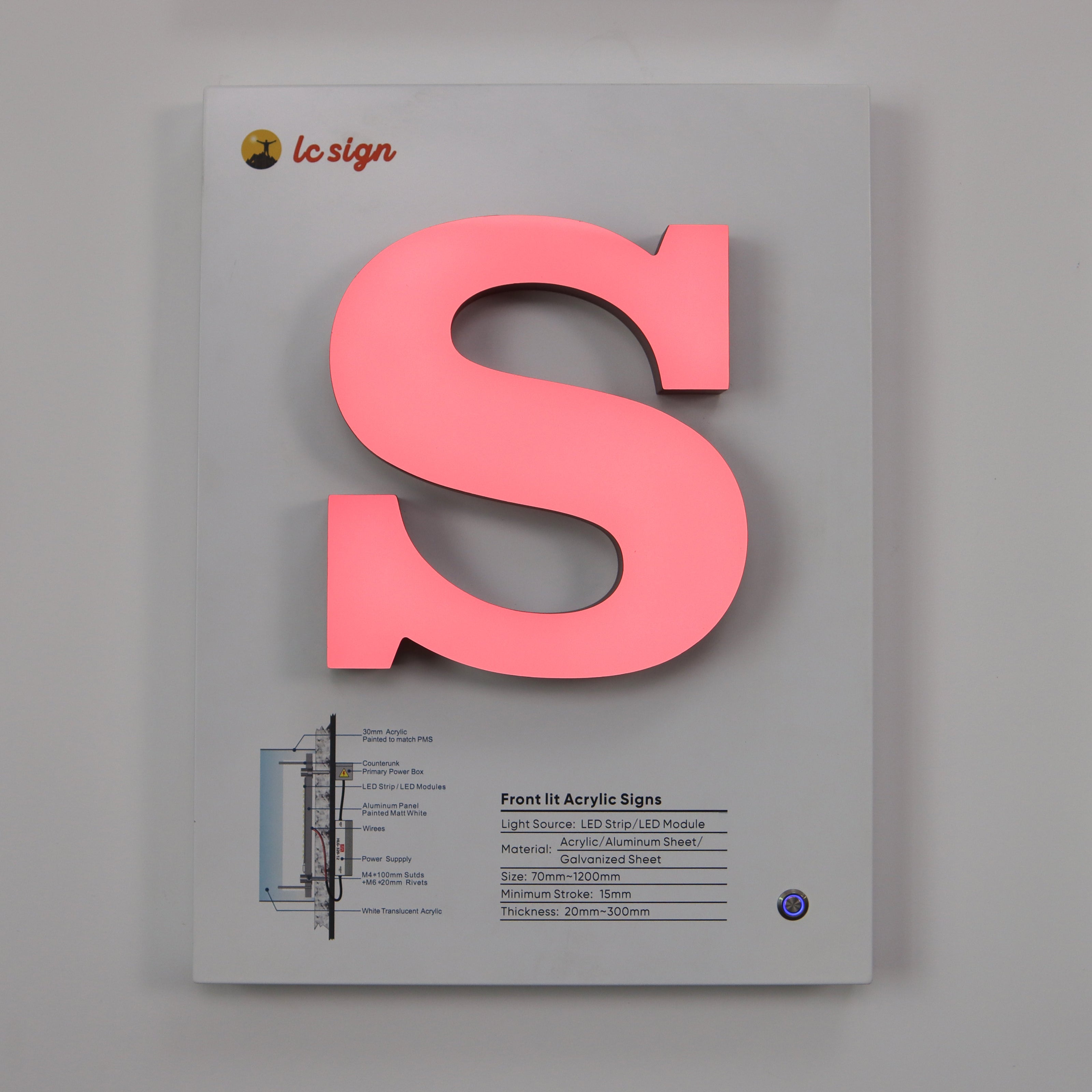 3D Signs Billboard (Full Set of Advertising Signage Samples High Quality Illuminated Letter Signs for Your Showroom In Stock)