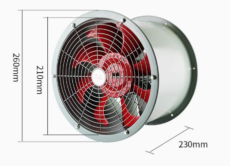 Systèmes de hottes avec ventilateur axial à grande vitesse, éclairage antidéflagrant et conduits E-ZX-120