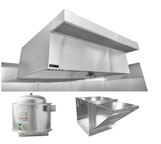 Hood Systems with PSP Makeup Air Exhaust Fan & Explosion-proof lights & Ductwork