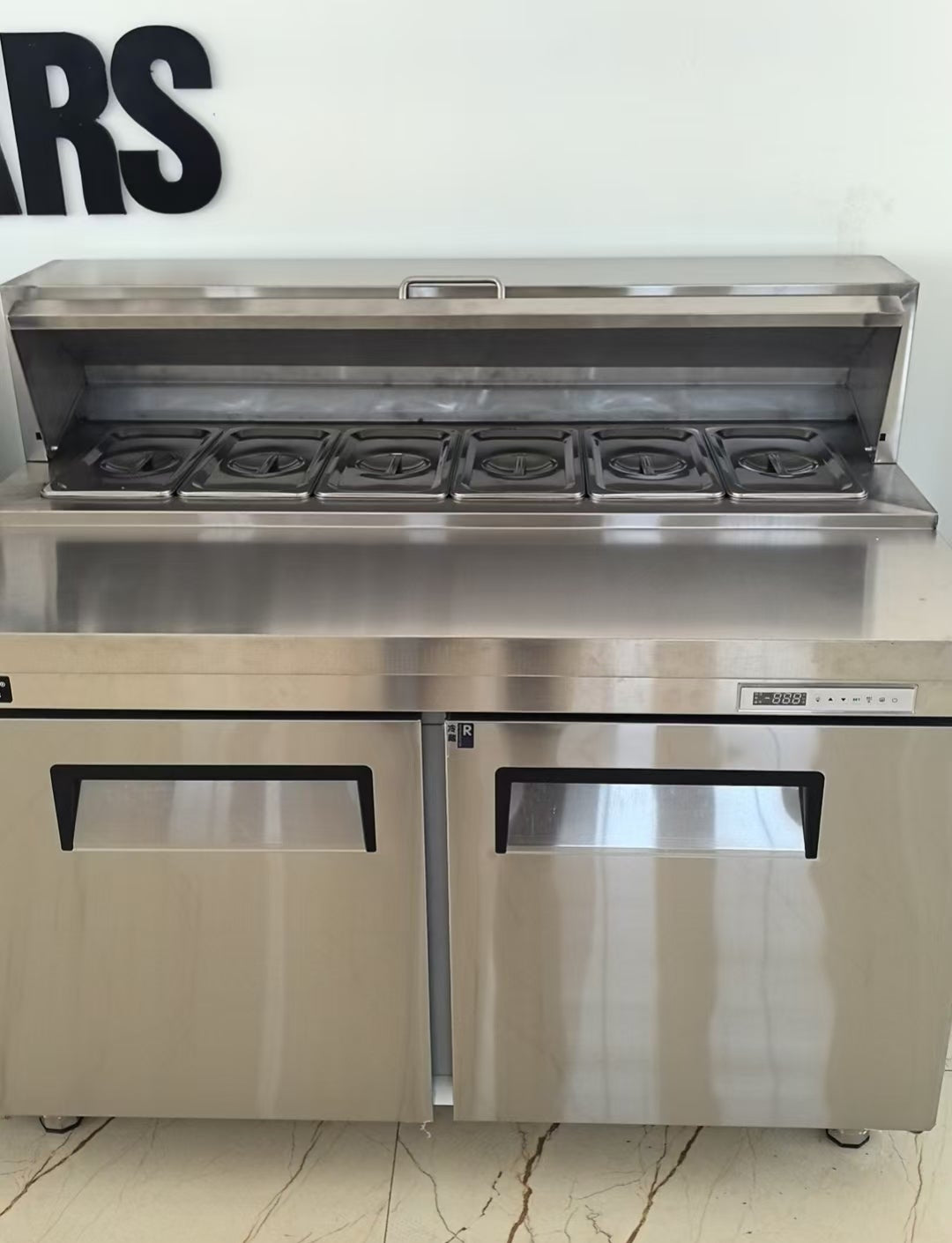 Réfrigérateurs commerciaux à 2 portes pour la préparation de sandwichs et de salades