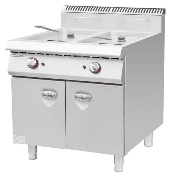 Freidoras comerciales a gas, 2 reguladores de temperatura, 2 x 34-40 lb, XKE-RQZ-900