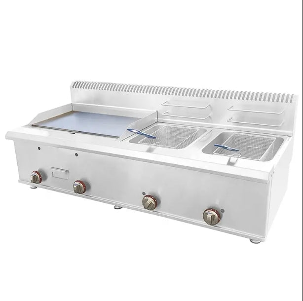 Freidoras de gas con plancha combinadas E-RQZP-1350