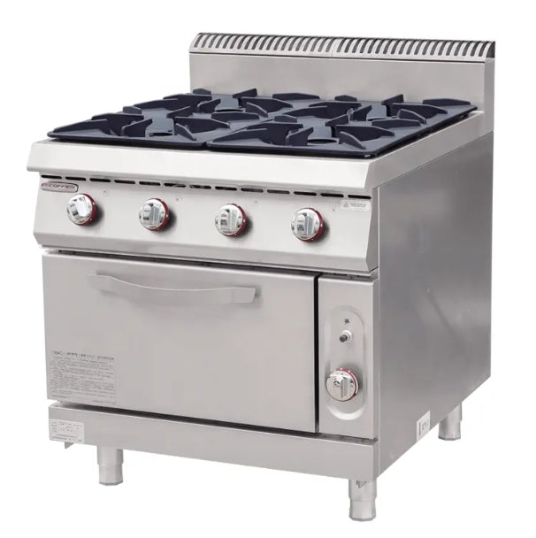 Cuisinières à gaz 4 feux avec four XKE-RQB-700/900 