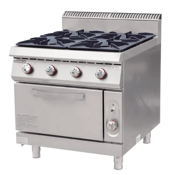 Cocinas a gas con horno (4 quemadores) 