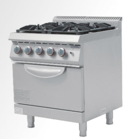 Cuisinières à gaz 4 feux avec four XKE-RQB-700/900/2 