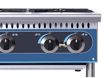 Cocina a gas de encimera de 6 quemadores, 36'', 914 x 734 x 325 mm, KB-HP36-M