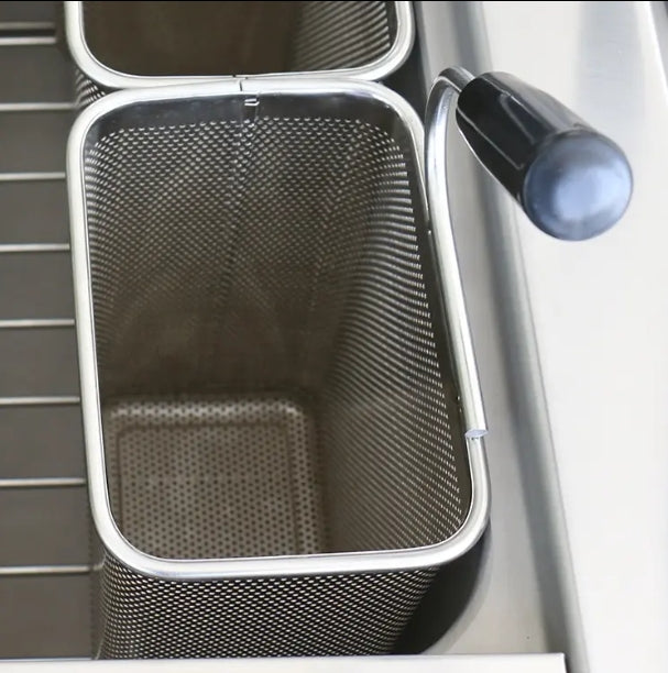 Cocina de sobremesa para pasta y fideos (6-9 compartimentos, gas y electricidad, 600 x 620 x 430 mm, E-RQM-600X/E-DM-600X) 