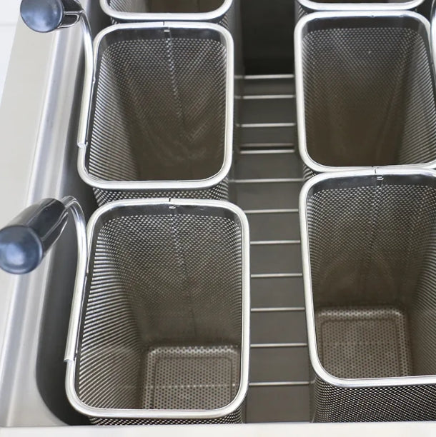 Cocina de pasta y fideos de suelo con compartimento de gas y electricidad, 665 x 400 x 1045 mm, HKE-RQM-400/HKE-DM-400/E-RQY-900S