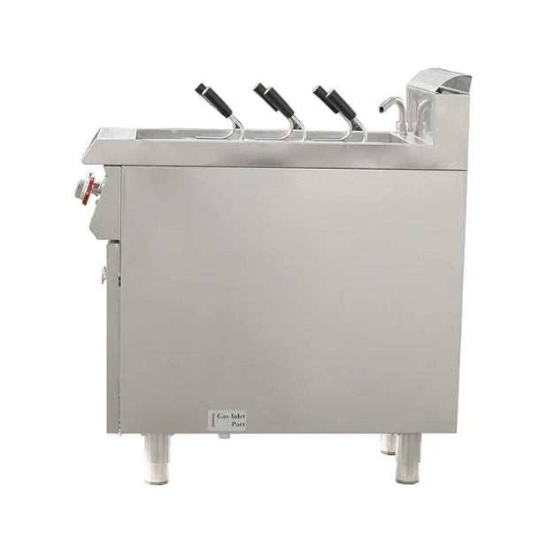 Cocina de pasta y fideos de suelo con compartimento de gas y electricidad, 665 x 400 x 1045 mm, HKE-RQM-400/HKE-DM-400/E-RQY-900S