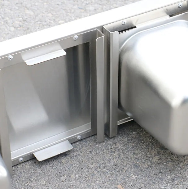 Marco de pared para remolque: acero inoxidable | Marco de pared | Número de cajas de condimentos: 3-6 (opcional)