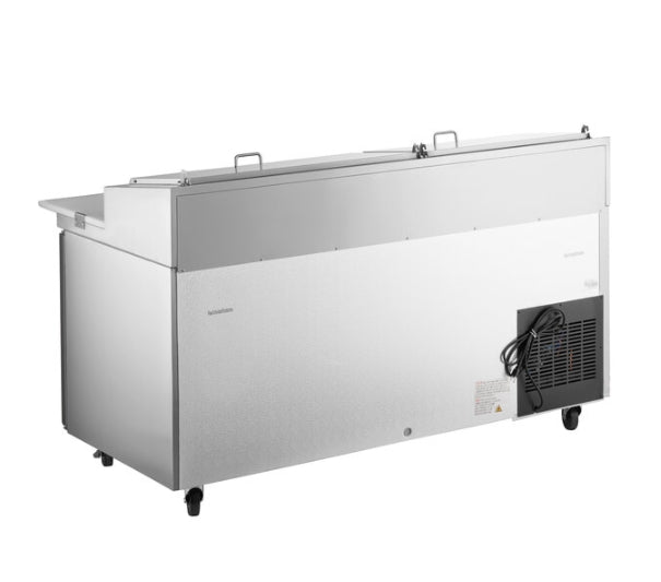 Mesa de preparación de pizza refrigerada de 2 puertas