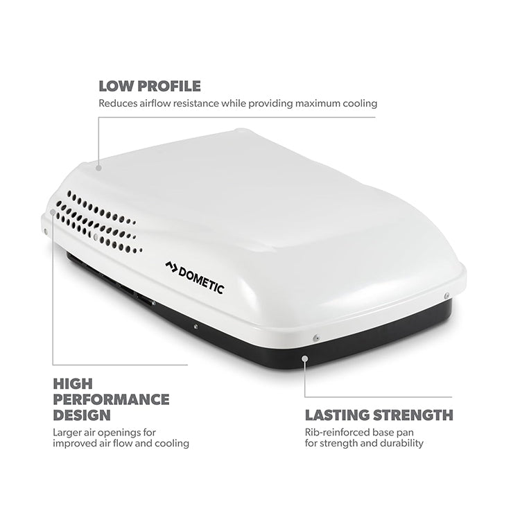 Low Profile Rooftop Air Conditioner, High Capacity 15K BTU, White,