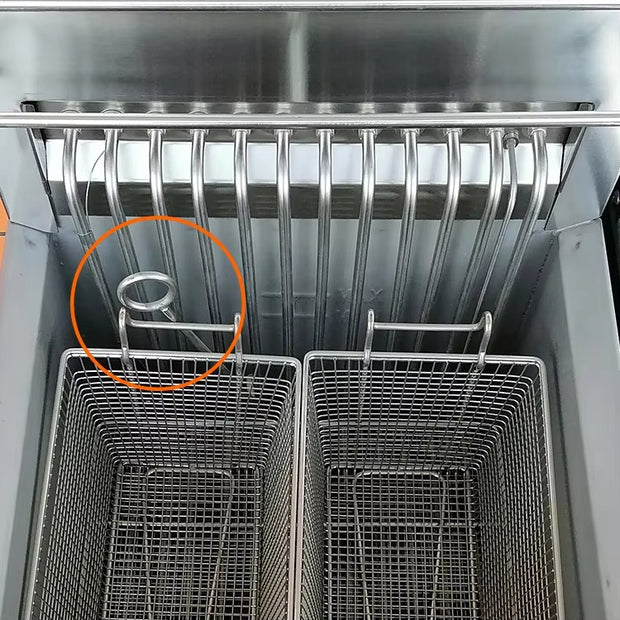 Floor Electric Fryers 1 cylinder 2 Strainers 70-80 lb.  E-DZE-400G/LE-DZE-400G