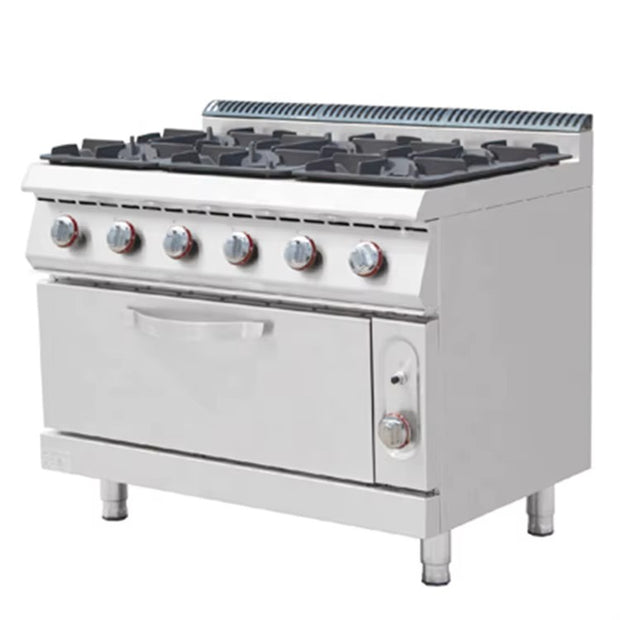 Cocina a gas de 6 quemadores con horno XKE-RQB-900