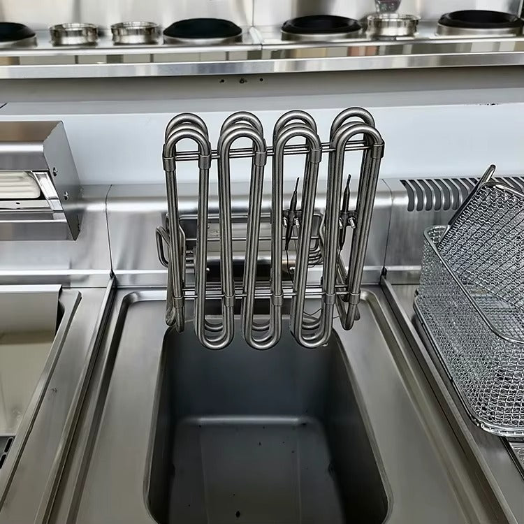 Freidoras eléctricas de encimera, 2 reguladores de temperatura, 2 x 20 lb, E-DZ-600X