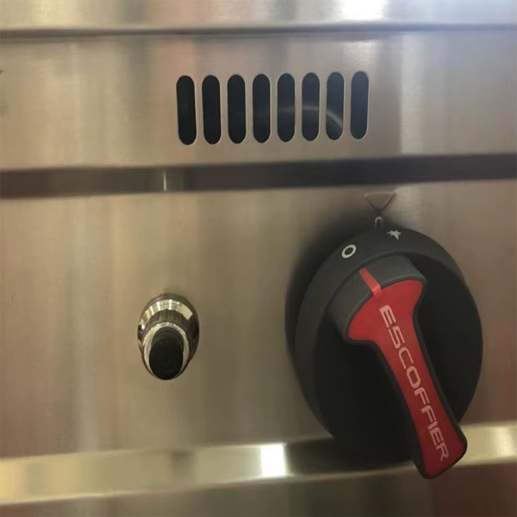 Planchas de gas independientes con estante 1000 x 670 x 850 mm E-RQP-1000