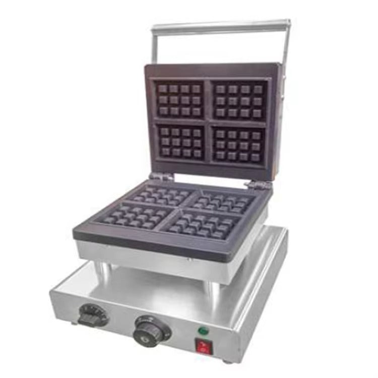 Máquina para hacer gofres eléctrica estilo Bruselas (310 x 400 x 285 mm, D-HF-4)