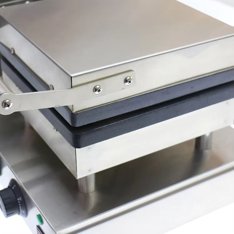 Electric Panini Sandwich Grill with Grooved Plates 310*310*200mm E-DPX-11