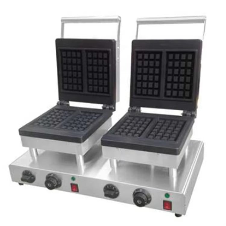 Prensa comercial para panini con parrilla acanalada, máquina para hacer sándwiches, parrilla de contacto eléctrica doble (una ranura superior e inferior) 