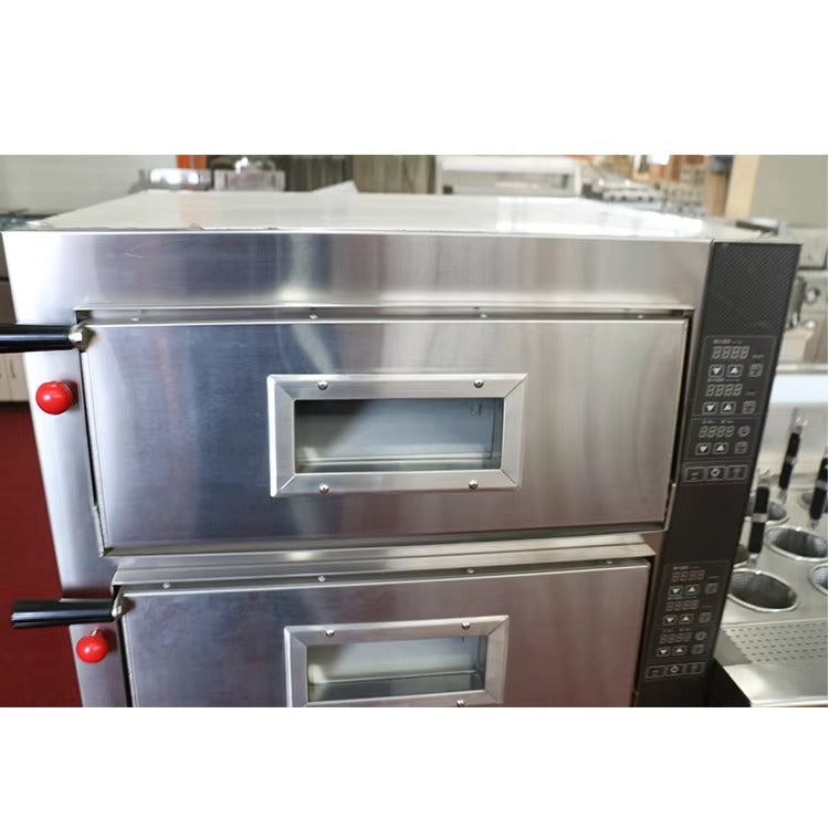 Horno de pizza eléctrico de 2 capas con capacidad para 4 pizzas E-PS-2C-2