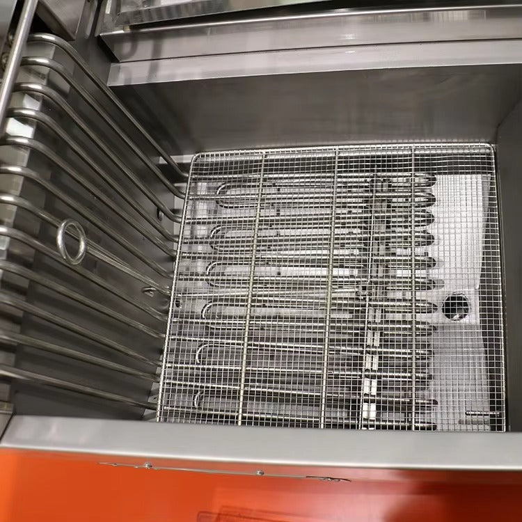 Freidoras eléctricas de suelo, 2 reguladores de temperatura, 4 coladores, 35-40 L*2, 36 kW/380 V, E-DZ-800G/LE-DZ-800G