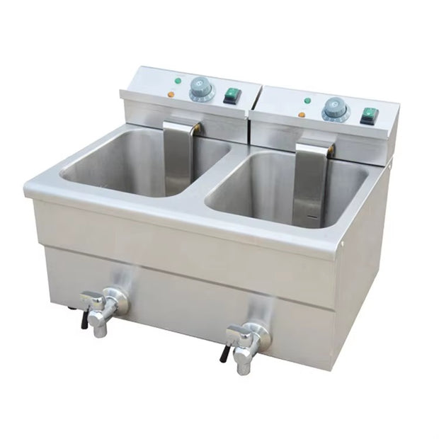 Countertop Electric Fryers 2 Temp Reg 2*24 lb.  E-DZ-12L-2