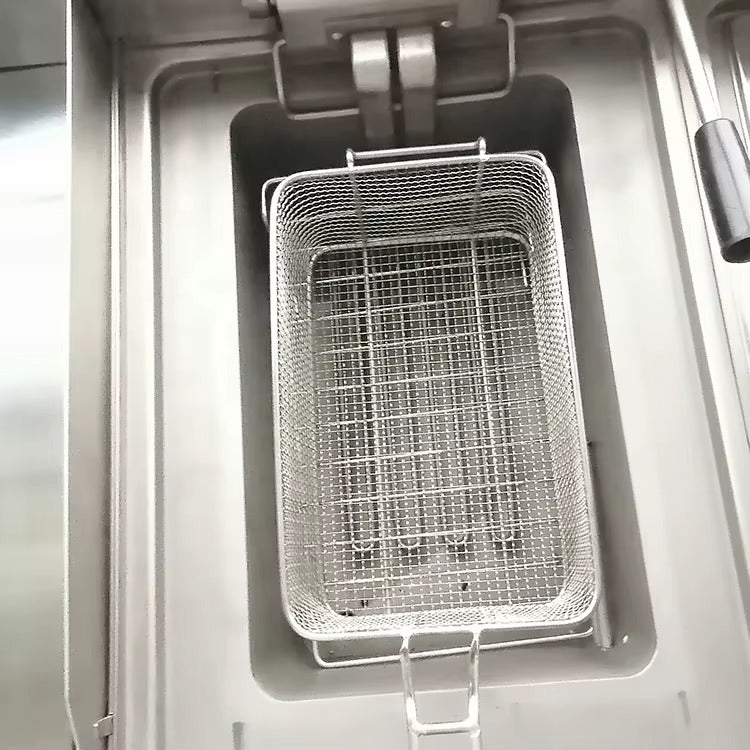 Friteuses électriques au sol de 28 à 32 lb avec casiers HKE-DZ-400 