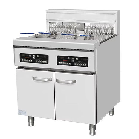 Floor Electric Fryers (2 cylinder 4 Strainers)  E-DZ-800G