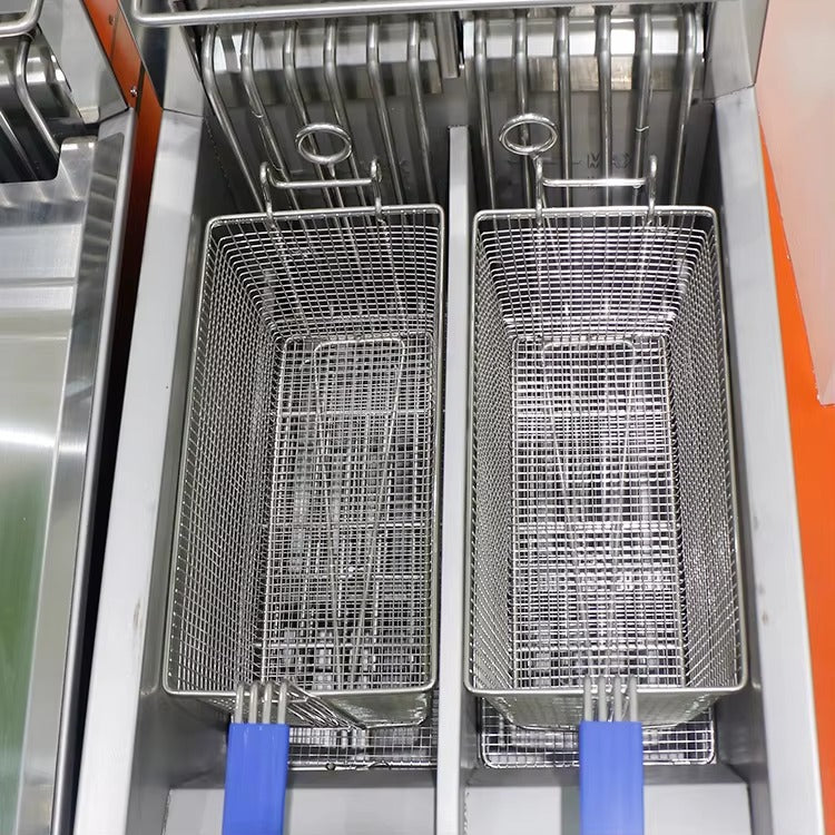 Floor Electric Fryers 4 Temp Reg 4 Strainers 8-10L*4  LE-DZ-800G-2